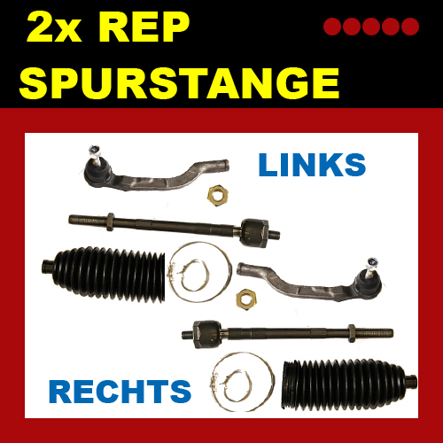 2x SPURSTANGE REP RENAULT LAGUNA SPURSTANGENKOPF+AXIALGELENK+LENKMANSCHETTE VORN