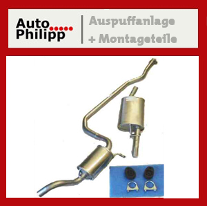 Auspuff FORD FIESTA 1,1 L BJ89 95 Auspuffanlage abKat