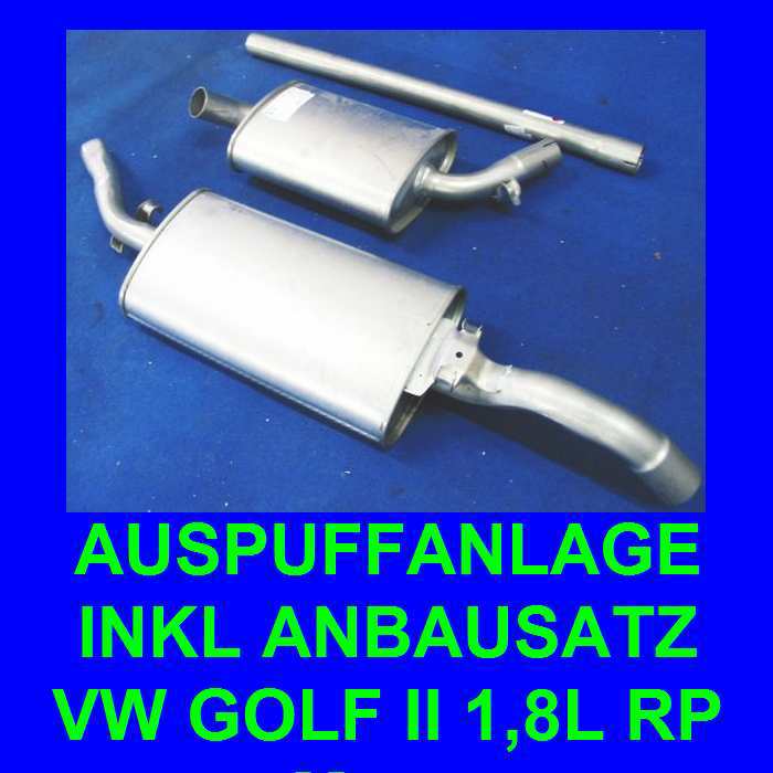 Auspuff anlage ab KAT VW GOLF 2 II 90 PS 1,8 Motor RP  