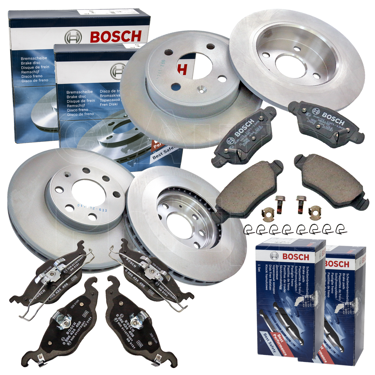 Opel Astra G Caravan Bremsbeläge Hinten Wechseln BOSCH Bremse vorne hinten 4 Bremsscheiben 8 Bremsbeläge für Opel Astra