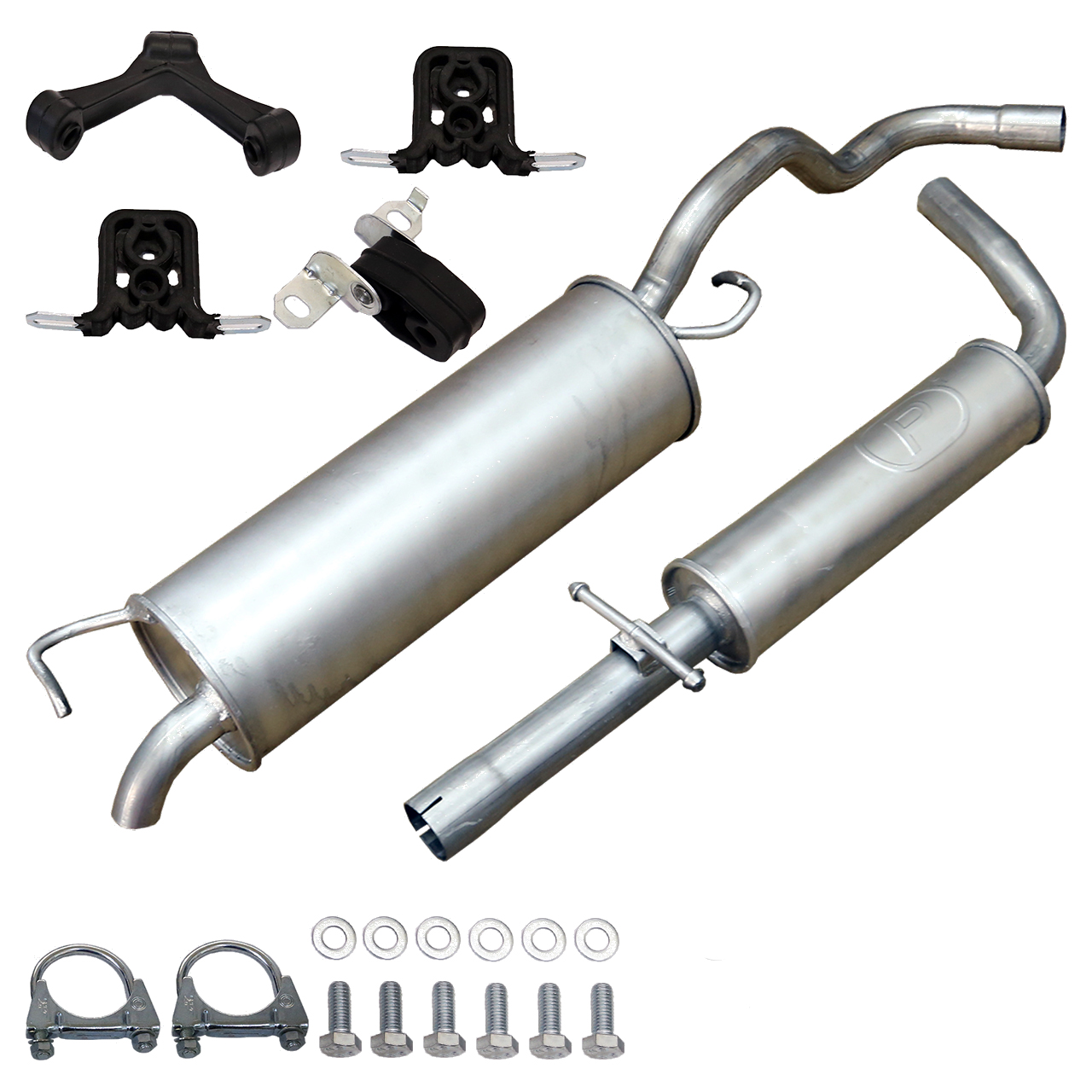 Auspuff Auspuffanlage komplett ab Kat Endtopf Mitteltopf Anbausatz | eBay